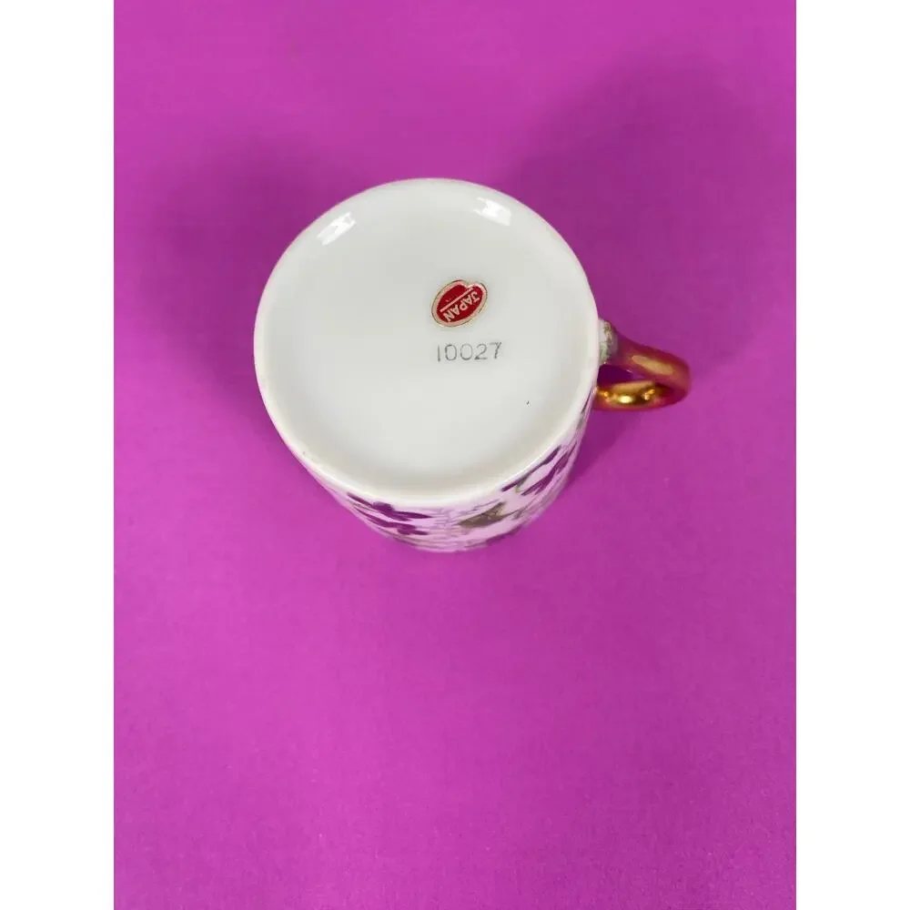 Vintage Sweet Violets Japan China Demitasse Cup & Saucer, No. 10027